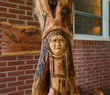 Wood Spirit Carving Chainsaw Tree Spirit Native American Indian Warrior