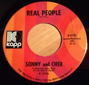 Sonny & Cher 45 Real People / Somebody - Picture 1 of 2