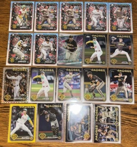 2024 Topps Chrome Holiday Update Padres Team Lot 19 Cards Jackson Merrill RC - Picture 1 of 5