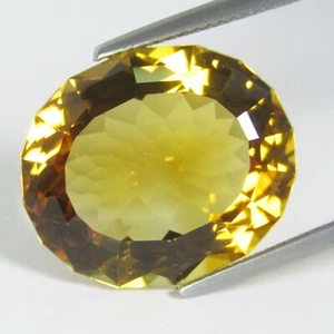 17.12Ct Genuine Natural Sparkling Nice Oval Custom Cut Citrine Collector Gem VDO - Picture 1 of 4