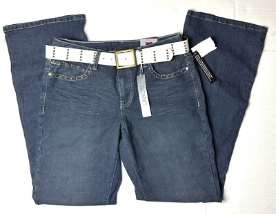 Vintage Gitano Women’s Misses 10 Jeans Denim 90s Y2K Belt Studded Straight Leg - Image 1 of 4