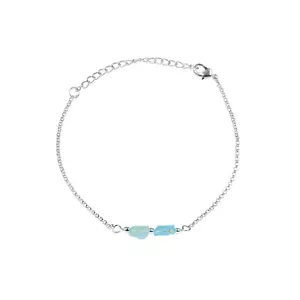 Natürlich Roh Aquamarin Perlen Verstellbar Armband für Damen Birthstone Schmuck - Bild 1 von 20