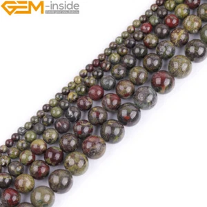 Natural Gemstone Dragon Blood Jasper Stone Round Beads For Jewellery Making 15" - Picture 1 of 39
