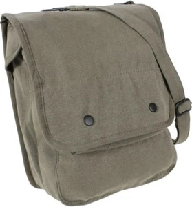 Olive Drab Vintage Map Case Shoulder Bag Canvas Map Bag w/ Shoulder Strap - Picture 1 of 1