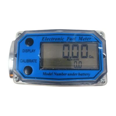LLW - 25 Digital Turbine Flow Meter for Measuring Gasoline Diesel Kerosene blue - Image 1 of 4