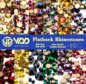 1440pcs SS4-SS20 1.6-4.6mm Premium Quality Non HOTFIX Crystals Glass Rhinestones - Picture 1 of 15