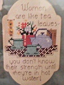 New Designs for Needle*For Women Only! Cross Stitch Kit "Tea Leaves" with Mat - Picture 1 of 3