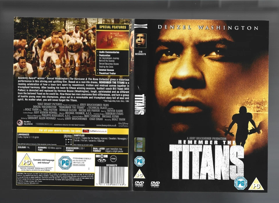 Remember the Titans DVD (2001) Denzel Washington - Image 1 of 1