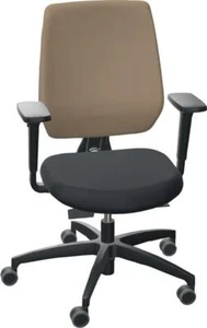 DAUPHIN Bürodrehstuhl mit Synchrontechnik schwarz/cappuccino 390-510 mm mit A... - Bild 1 von 6