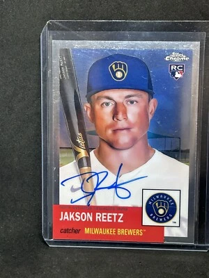 2022 Topps Chrome Platinum JAKSON REETZ Rookie RC Auto #CPA-JRE - Brewers B1 - Image 1 of 2