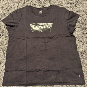 LEVIS ღღ T-Shirt kurzarm ღღ schwarz mit Print - weiße Aufschrift ღღ Gr. XL ღღ - Bild 1 von 2