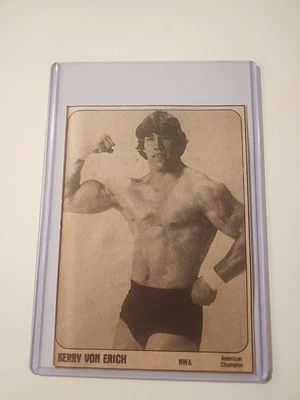 Tarjeta coleccionable 1981 WRESTLING SUPERSTARS MAGAZINE KERRY VON ERICH NWA WWF WCCW Foto 1 de 4