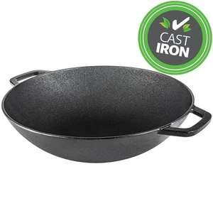 Benzer - Sizzle Cast Iron Wok 37cm - Picture 1 of 5