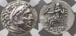Alexander III the Great AR Ancient Greek coin Drachm Colophon Mint. NGC F. A1051 - Picture 1 of 5