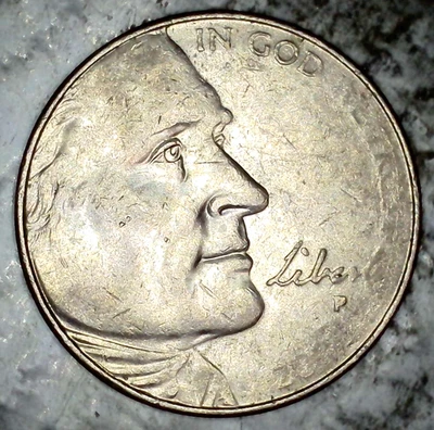 2005 P Ocean In View Jefferson Nickel Worn Die Error Coin - Image 1 of 2