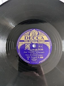 Al Bowlly If I had a Million Dollars / Be Still My Heart 78rpm Decca Record VG+ - Picture 1 of 4