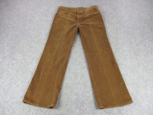 Vintage Lee Corduroy Pants Mens 38 Medium Brown Boot Cut 70s Made USA Retro - Picture 1 of 18