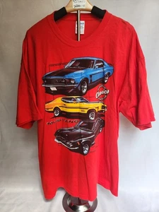 Vintage Gildan Y2K Ford Motor Co Muscle Cars Mustangs Classics T-Shirt Size XXL - Picture 1 of 6