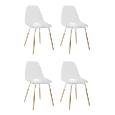 Lot de 4 Chaises Scandinaves "Phénix" 81cm Transparent - Photo 1/4