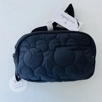 NEW Vera Bradley Disney Featherweight Mickey Mini Belt Bag in Black - Image 1 of 4