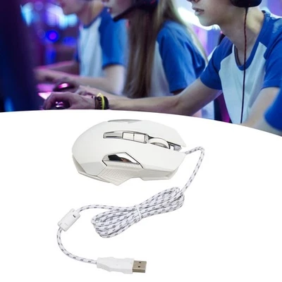 White RGB Gaming Mouse Multifunction Ergonomic 7200 DPI Wired Optical Gamin HEN - Image 1 of 4