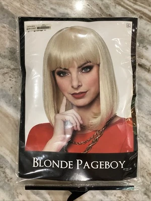 Mujer Pageboy Peluca Rubia Nuevo Cosplay Espíritu Halloween Cabello Belleza Disfraz Foto 1 de 4