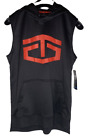 Tapout NWT's Sleeveless Drawstring Hoodie Blackflame Scarlet Workout MMA sz S