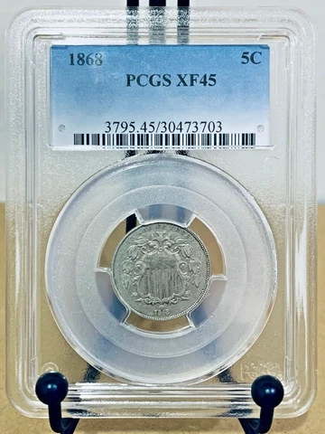 1868 Shield Nickel PCGS XF45 Extra Fine 45 #30473703 Cover