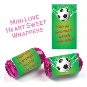 ADESIVI PERSONALIZZATI CALCIO MINI LOVE CUORE WRAPPER BOMBONIERE BAMBINI - Foto 1 di 1