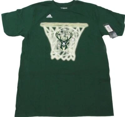 New Milwaukee Bucks Mens Sizes M-L-XL-2XL Green Adidas Shirt - Image 1 of 4