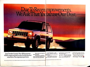 Pubblicità Jeep Cherokee Limited 4x4 1991 stampa due pagine - Foto 1 di 3