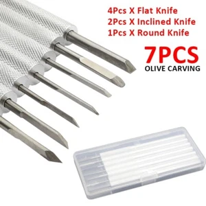 7Pcs Woodworking knives Carving Engraving Gouge Miniature Carving Knife Tools - Picture 1 of 12