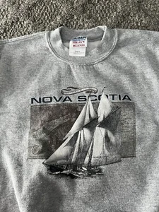 Vintage 1990s Nova Scotia Sailboat Canada East Coast Kids Crewneck Size Youth S  - Picture 1 of 9