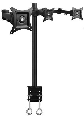 SIIG CE-MT0R12-S3 Articulating Triple Monitor Desk Mount 13-27inch Retail - Image 1 of 4