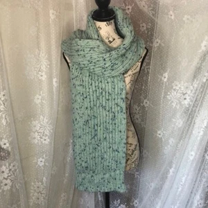 NWT Ann Taylor LOFT Women's Knitted Scarf Blue Green Mix Knit - Picture 1 of 6