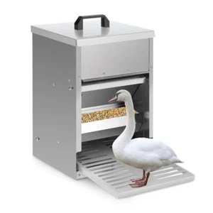 Futterautomat hühner Futtertrog Gänse Huhn mit Trittklappe Futterspender - Bild 1 von 13