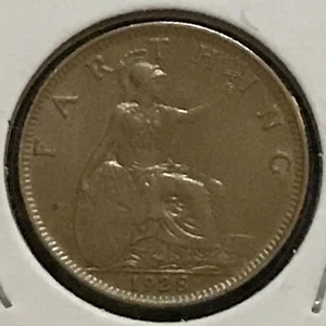 Great Britain Farthing KM 825 Gem Brn Unc 1928 - Picture 1 of 2