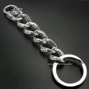 Tribal Tattoo Stainless Steel KeyChain Biker KeyRing Punk DIY Accessory 5C016KCD - Picture 1 of 7