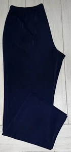 Easywear by Chico’s navy blue slinky jersey knit pull-on slim leg pants 3 Short - Picture 1 of 6