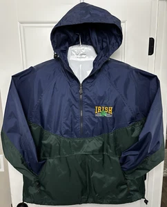 Vintage Luna Pier Notre Dame Fighting Irish Windbreaker Jacket- Men's XL - Picture 1 of 4