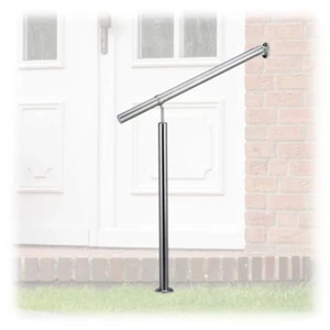 Relaxdays Corrimano, Acciaio Inox, Interni ed Esterni, 80x90 cm, Staffe e Tassel - Foto 1 di 1