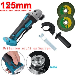 125mm Akku Winkelschleifer Trennschleifer Schleifmaschine Flex Für Makita 18V DE - Bild 1 von 13