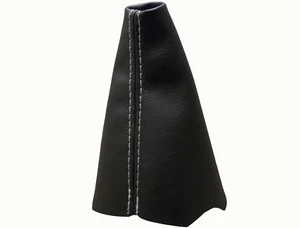 Weiß Echtleder Faden Schaltmanschette Schaltsack Für PEUGEOT PARTNER II 08-16 - Picture 1 of 1