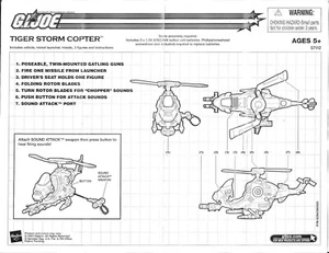 2004 helicóptero Valor vs Venom Tiger Storm hoja de instrucciones GI Joe JTC - Imagen 1 de 2