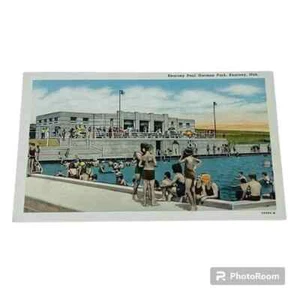 Postal Kearney Pool Harmon Park Kearney Nebraska Vintage A178 - Imagen 1 de 3