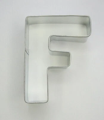 2⅞" Letter F Cookie Cutter Tin Steel Alphabet Shape Initial Fondant  - Image 1 of 2
