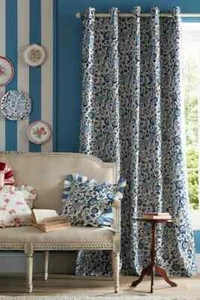 Cath Kidston Strawberry Garden Blackout Eyelet Curtains, W 228 Drop 182cm - Picture 1 of 3