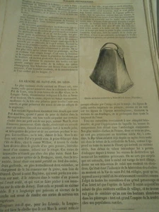 La Cloche de Saint Pol de Léon 1869 Gravure Oldp Print - Picture 1 of 1