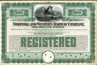 19_ Norfolk & Western Rw Bond Certificate