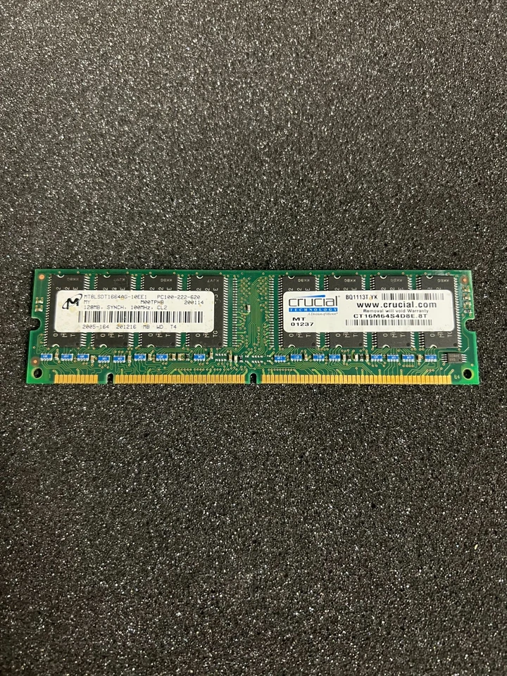 Micron 128MB PC100-222-620 (MT8LSDT1664AG-10EE1) - Image 1 of 1